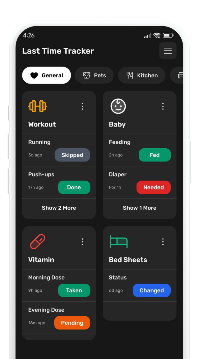 Instant Tracking screenshot